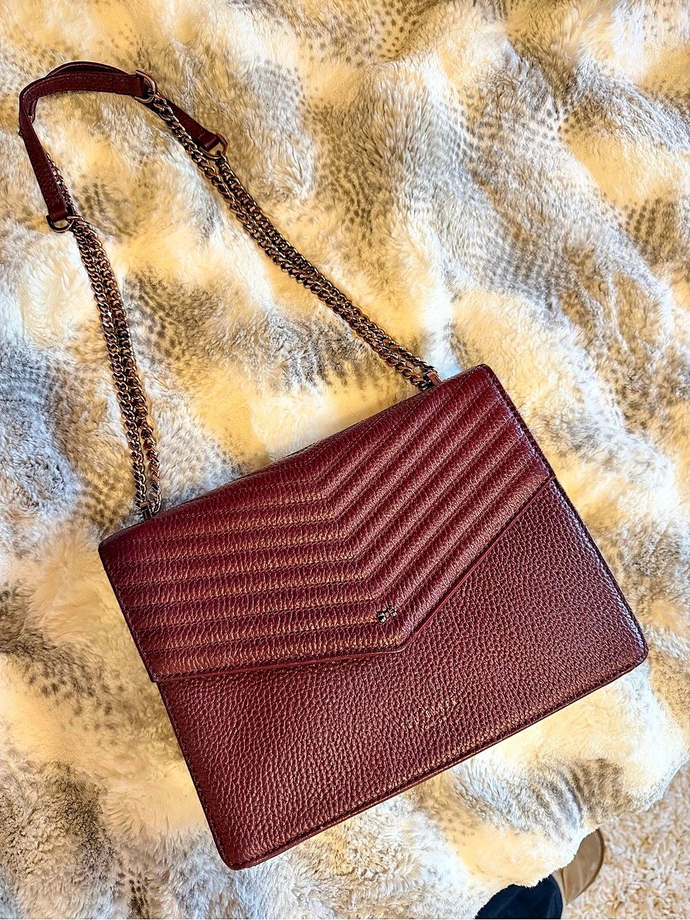 Ted Baker Chain Shoulder Bag in Burgundy